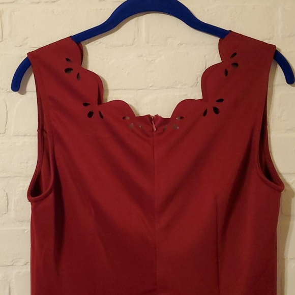 InsNova Red Lace Cut Out Cocktail Dress - Picture 3 of 5